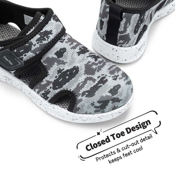 Kids Camouflage Quick Dry Water Sandals - BLACK GREY - 2